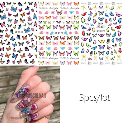 Nail Art 3D Decal Stickers Neon Curve Stripe Lines Self Adhesive Striping Tape Acrylic Nails Tool