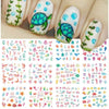 12pcs Avocado Nail Stickers Cute Cartoon Transfer Sliders For Nails Dog Cat Water Decals Anime Tatto For Manicure