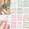 12pcs Avocado Nail Stickers Cute Cartoon Transfer Sliders For Nails Dog Cat Water Decals Anime Tatto For Manicure