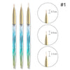 1 Pc Gradient Drawing Painting Brush Pink Rhinestone Handle UV Gel Painting Pen DIY for Nail Art Design Tool