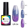 UR SUGAR Thermal Gel Nail Polish Soak Off UV Gel Polish Temperature Color-changing  Gel Glitter Varnish Nail Art