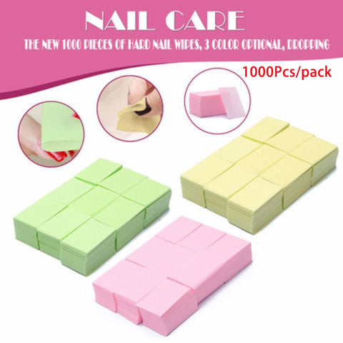 1000 Pcs=1 Pack Lint-Free Wipes Napkins Nail Polish Remover Gel Nail Wipes Nail Cutton Pads Manicure Pedicure Gel Tools