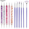 Nail Art Mermaid Brush Gradient French Moon Shading Pen Painting Drawing Tips Acrylic Gel UV Polish Design Manicure Tools