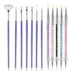 Nail Art Mermaid Brush Gradient French Moon Shading Pen Painting Drawing Tips Acrylic Gel UV Polish Design Manicure Tools