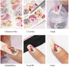 Valentines Manicure Love Letter Flower Sliders for Nails Inscriptions Nail Art Decoration Water Sticker Tips