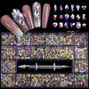 5000Pcs Super Set Multi-size Crystal AB Nail Rhinestones Drill pen Various Shapes 3D Nails Art Decorations Accessories