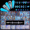 5000Pcs Super Set Multi-size Crystal AB Nail Rhinestones Drill pen Various Shapes 3D Nails Art Decorations Accessories