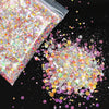 Holographic Mixed Hexagon Shape Chunky Nail Glitter Sequins Sparkly Flakes Slices Manicure