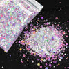 Holographic Mixed Hexagon Shape Chunky Nail Glitter Sequins Sparkly Flakes Slices Manicure