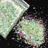 Holographic Mixed Hexagon Shape Chunky Nail Glitter Sequins Sparkly Flakes Slices Manicure