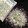 Holographic Mixed Hexagon Shape Chunky Nail Glitter Sequins Sparkly Flakes Slices Manicure