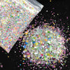 Holographic Mixed Hexagon Shape Chunky Nail Glitter Sequins Sparkly Flakes Slices Manicure