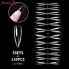 Pro 9 Sizes Easy French Smile Cut V Line Almond Shape Tips Manicure Edge Trimmer Nail Cutter Acrylic Pink White French Nails