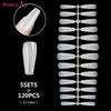 Pro 9 Sizes Easy French Smile Cut V Line Almond Shape Tips Manicure Edge Trimmer Nail Cutter Acrylic Pink White French Nails