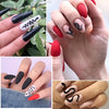 Snake Nail Stickers Animal Design Black Snake Temporary Tattoo Manicure Dragon Nail Decal Slider Water Wraps Tool