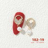Newest 2Pieces Lot Pendant Chain 3D Alloy Butterfly Nail Art Zircon Pearl Metal Manicure Nails DIY Accessories Nail Decoration