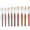 Kolinsky Acrylic Nail Brush Good Quality Nail Art Mink Brush Wood Handle Gel Builder Manicure Brush Drawing Tools Size 8-24