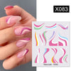 Harunouta Cool Geometrics Pattern Water Decals Stickers Flower Leaves Slider For Nails Spring Summer Nail Art Decoration DIY