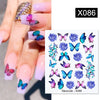Harunouta Cool Geometrics Pattern Water Decals Stickers Flower Leaves Slider For Nails Spring Summer Nail Art Decoration DIY