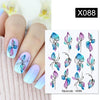 Harunouta Cool Geometrics Pattern Water Decals Stickers Flower Leaves Slider For Nails Spring Summer Nail Art Decoration DIY