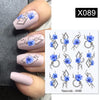 Harunouta Cool Geometrics Pattern Water Decals Stickers Flower Leaves Slider For Nails Spring Summer Nail Art Decoration DIY