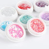 Crystal Fire Opal Flakes Nail Sequins Purple Holographic Glitter DIY Chrome Powder for Spring Nails Manicure Paillettes