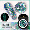 BORN PRETTY Glitter Sequins Gel Nail Polish Glow In The Dark Shining Soak Off UV Gel Polish Long-Lasting Nail Art Hybrid Varnish
