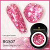BORN PRETTY Glitter Sequins Gel Nail Polish Glow In The Dark Shining Soak Off UV Gel Polish Long-Lasting Nail Art Hybrid Varnish
