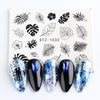 Black Animal Geometry Nail Water Decals Deer Fox Pig  Slider Sticker Nail Designs DIY Polish Manicure Accessory