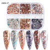 3D Fluorescent Nail Glitter Flakes Set Holographic Powder Sequins Paillette Manicure Nail Art Pigment Decoration Tools