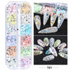 3D Fluorescent Nail Glitter Flakes Set Holographic Powder Sequins Paillette Manicure Nail Art Pigment Decoration Tools