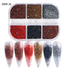 3D Fluorescent Nail Glitter Flakes Set Holographic Powder Sequins Paillette Manicure Nail Art Pigment Decoration Tools