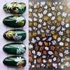 Summer Tropical Beach Coconut Tree Slippers 3D Nail Sticker Leaves Shell Transfer Decals Slider Decoration Manicures
