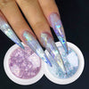 Crystal Fire Opal Flakes Nail Sequins Purple Holographic Glitter DIY Chrome Powder for Spring Nails Manicure Paillettes