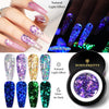 BORN PRETTY Glitter Sequins Gel Nail Polish Glow In The Dark Shining Soak Off UV Gel Polish Long-Lasting Nail Art Hybrid Varnish