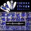5000Pcs Super Set Multi-size Crystal AB Nail Rhinestones Drill pen Various Shapes 3D Nails Art Decorations Accessories