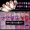 5000Pcs Super Set Multi-size Crystal AB Nail Rhinestones Drill pen Various Shapes 3D Nails Art Decorations Accessories