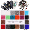 5000Pcs Super Set Multi-size Crystal AB Nail Rhinestones Drill pen Various Shapes 3D Nails Art Decorations Accessories