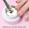 Sliver Gel Base Metal Effect Line Gel Soak Off Led Glass Transparent Colors Gel Polish 5g