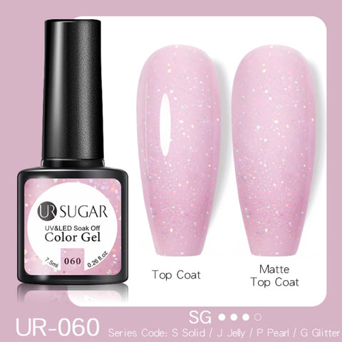 UR SUGAR Sparkling Gel Nail Polish Reflective Glitter Nail Gel Semi Permanent Nail Art Varnish For Manicures Need Base Top Coat