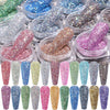 Holographic Nail Glitter Laser Shiny Nail Art Sequins Silver Diamond Powder Dust Gel Nail Polish Manicure Decor