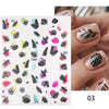 Summer Tropical Beach Coconut Tree Slippers 3D Nail Sticker Leaves Shell Transfer Decals Slider Decoration Manicures