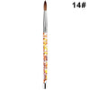 Kolinsky Sable Acrylic Nail Art Brush No 8/10/12/14 UV Gel Carving Pen Brush Liquid Powder DIY Nail Drawing Liquid Glitter Handl