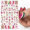 Summer Fruits 3D Nail Sticker Watermelon/Strawberry/Avocado Water Decals Slider For Manicure DIY  Nail Art Decoration