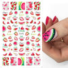 Summer Fruits 3D Nail Sticker Watermelon/Strawberry/Avocado Water Decals Slider For Manicure DIY  Nail Art Decoration