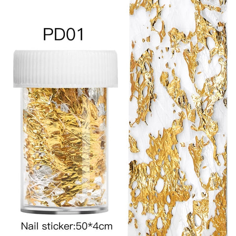 MEET ACROSS 4*50cm Aluminum Foils 3D Mesh Nail Stickers Glitter Line Nail Art Decal Wraps Slider Manicure DIY Decoration