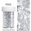 MEET ACROSS 4*50cm Aluminum Foils 3D Mesh Nail Stickers Glitter Line Nail Art Decal Wraps Slider Manicure DIY Decoration