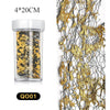 MEET ACROSS 4*50cm Aluminum Foils 3D Mesh Nail Stickers Glitter Line Nail Art Decal Wraps Slider Manicure DIY Decoration