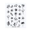 Harunouta Black Lines Flower Leaves Water Decals Stickers Floral Face Marble Pattern Slider For Nails Summer Nail Art Decoration