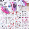 Nail Art Sticker Water Transfer Decals Set Slider Tattoo Foil Manicure Decoration Free shipping Butterfly Halloween Nail sticker
